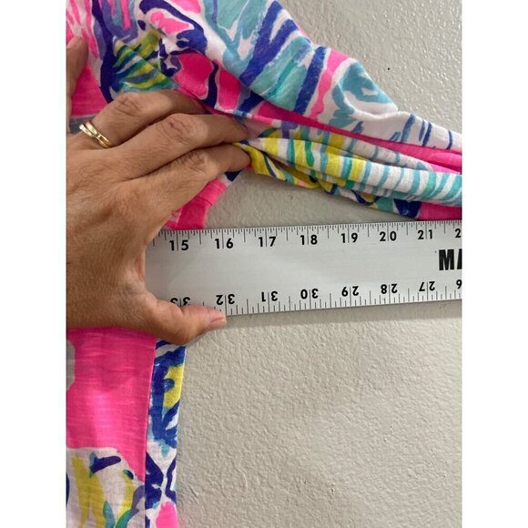 Lilly Pulitzer Beach Dress Womens Blouse Tunic Alia scoop Neck Fringe multicolor - Picture 5 of 7